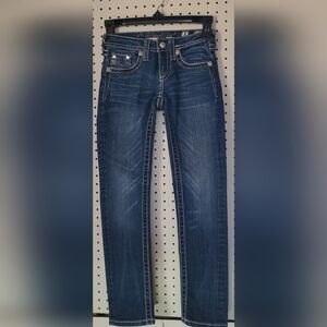 Miss Me Girls Jeans Skinny Lowrise Sz 8 JK56095